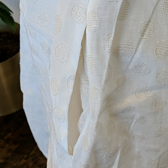 Anthropologie Maeve Metallic Polka Dot Dress - 8 - Picture 6 of 7